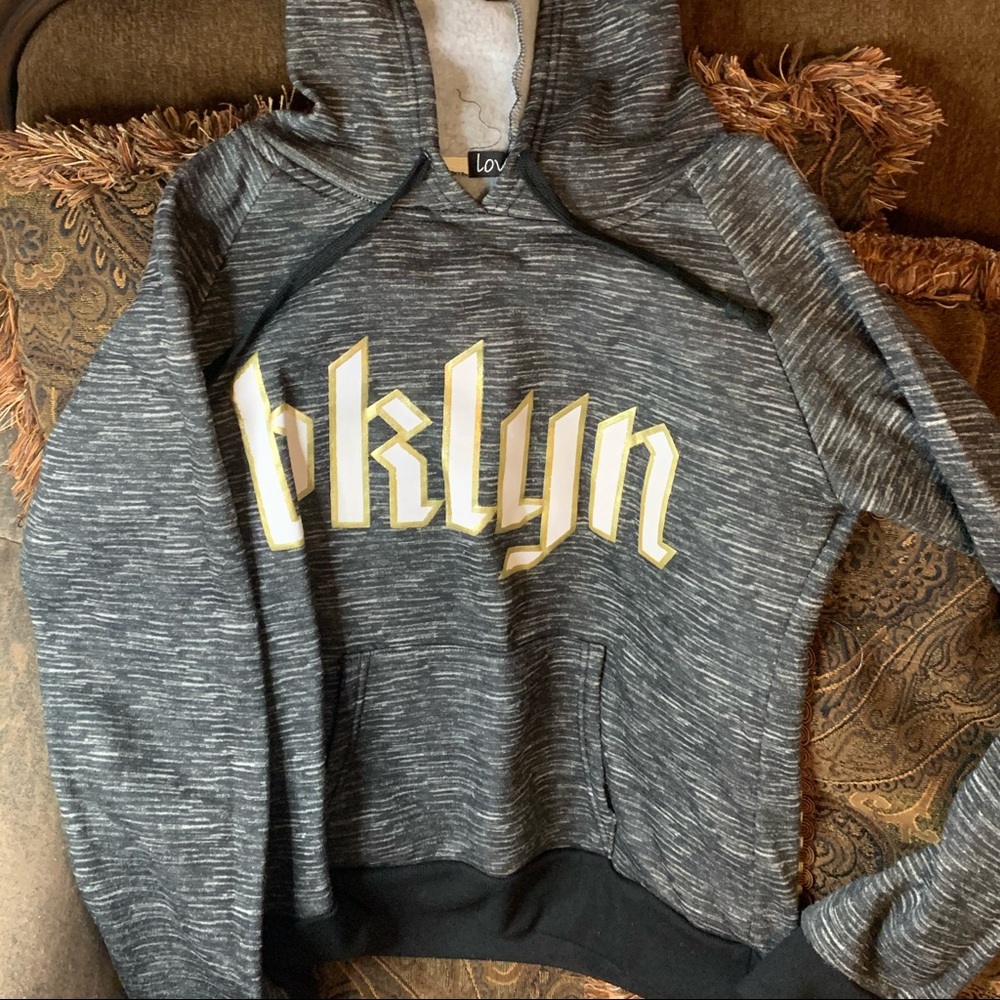 Black and Gray Brooklyn Hoodie
